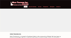 Desktop Screenshot of mosstrucking.com