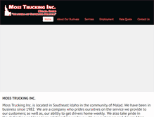Tablet Screenshot of mosstrucking.com